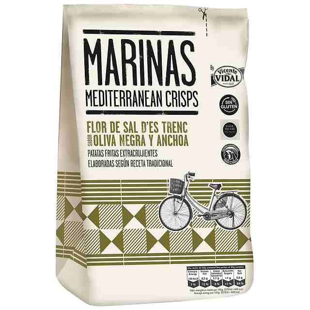 PATATAS FRITAS MARINAS OLIVA NEGRA Y ANCHOA